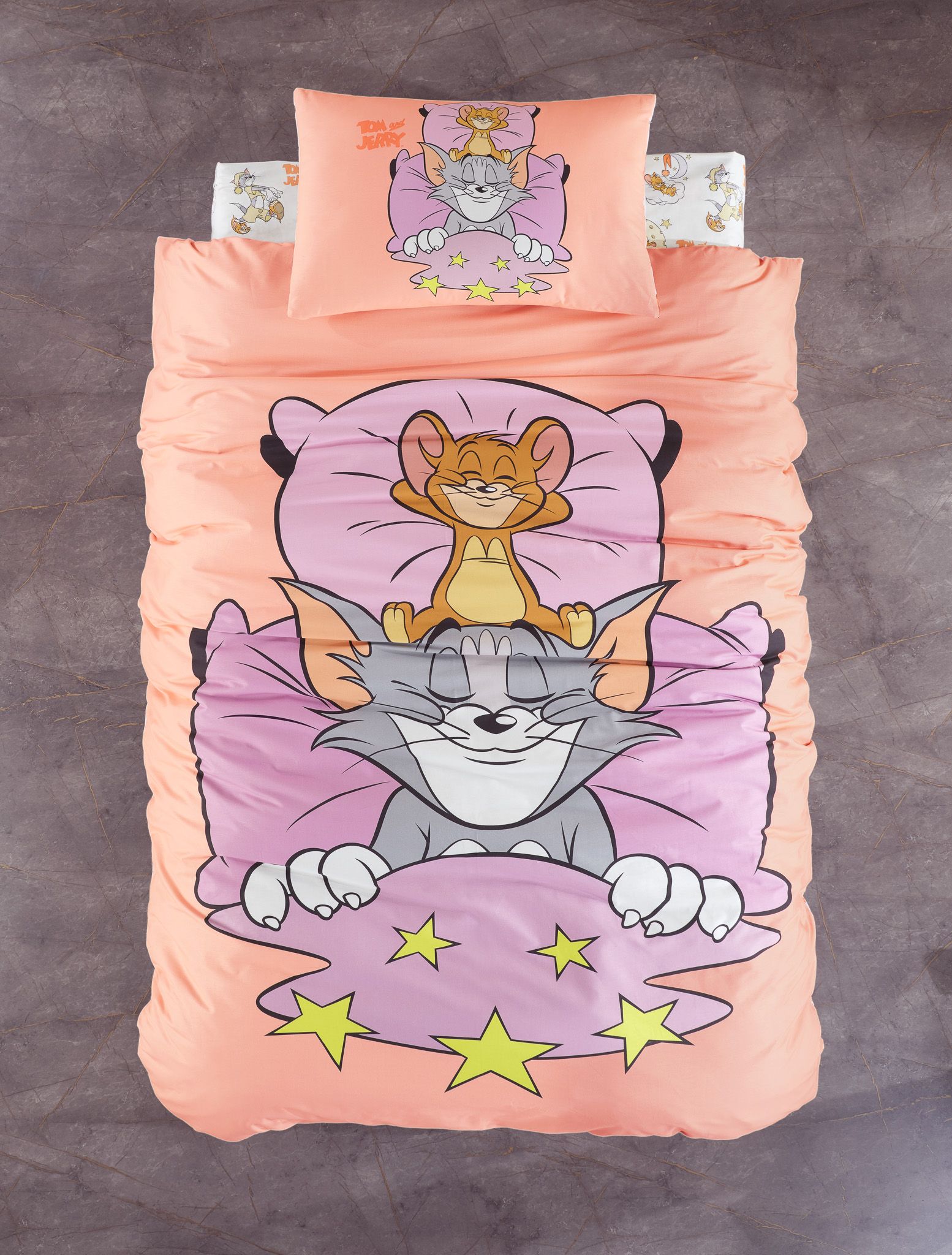 TOM AND JERRY TEK KİŞİLİK NEVRESİM TAKIMI